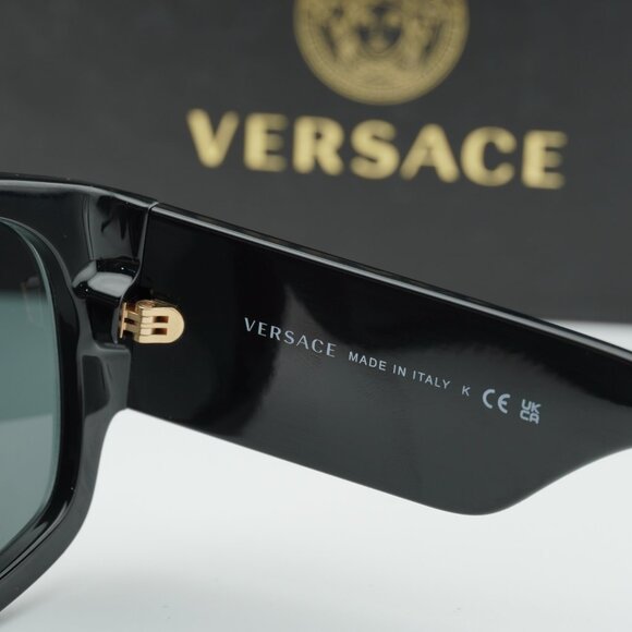 Versace VE4439 GB1/87 Shield Sunglasses – Black/Dark Grey main image 12